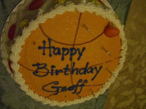 The, um, "orange baseball" cake.