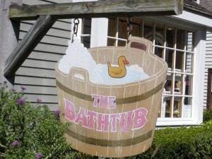 One of the cutest signs in the village, this store sold cute home items.