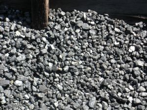 We wandered into the village and came upon the smithy.  This large box of anthracite was outside.