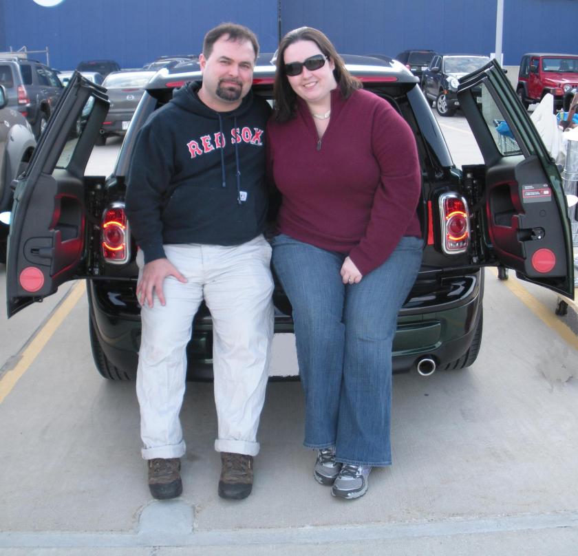 Sitting in the back after a successful day of shopping. Sitting in the back after a successful day of shopping.