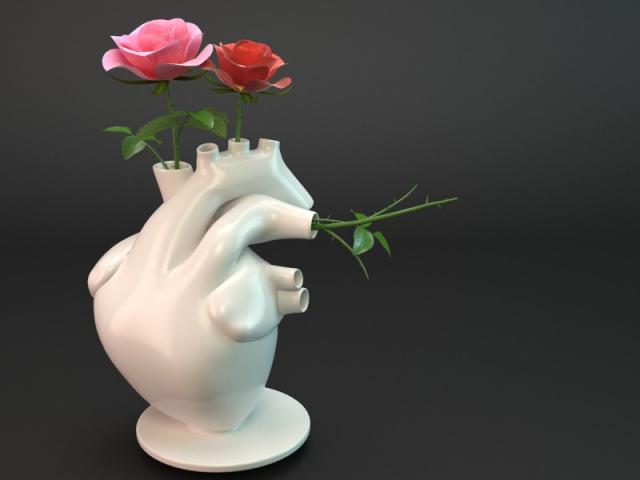 human meart vase