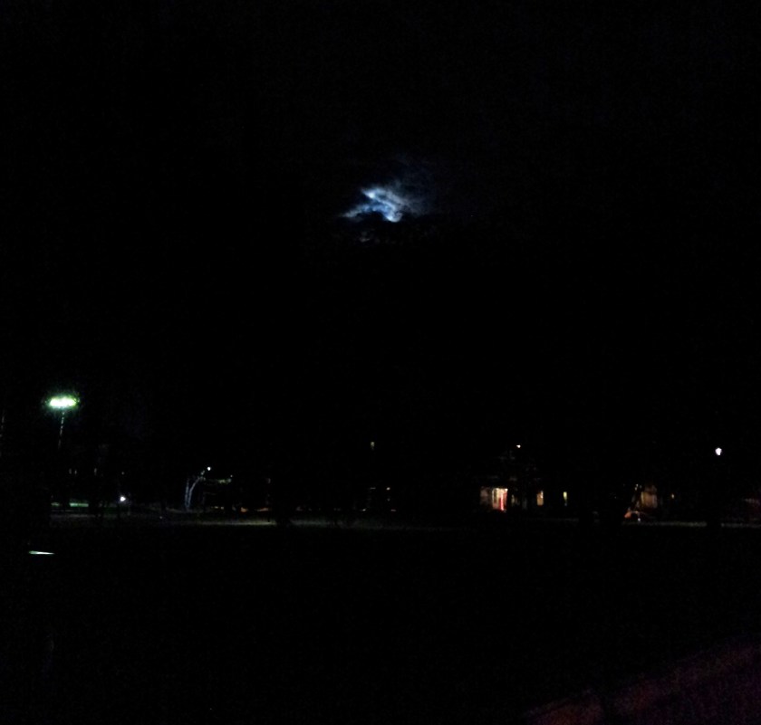 Moon coming out of hiding