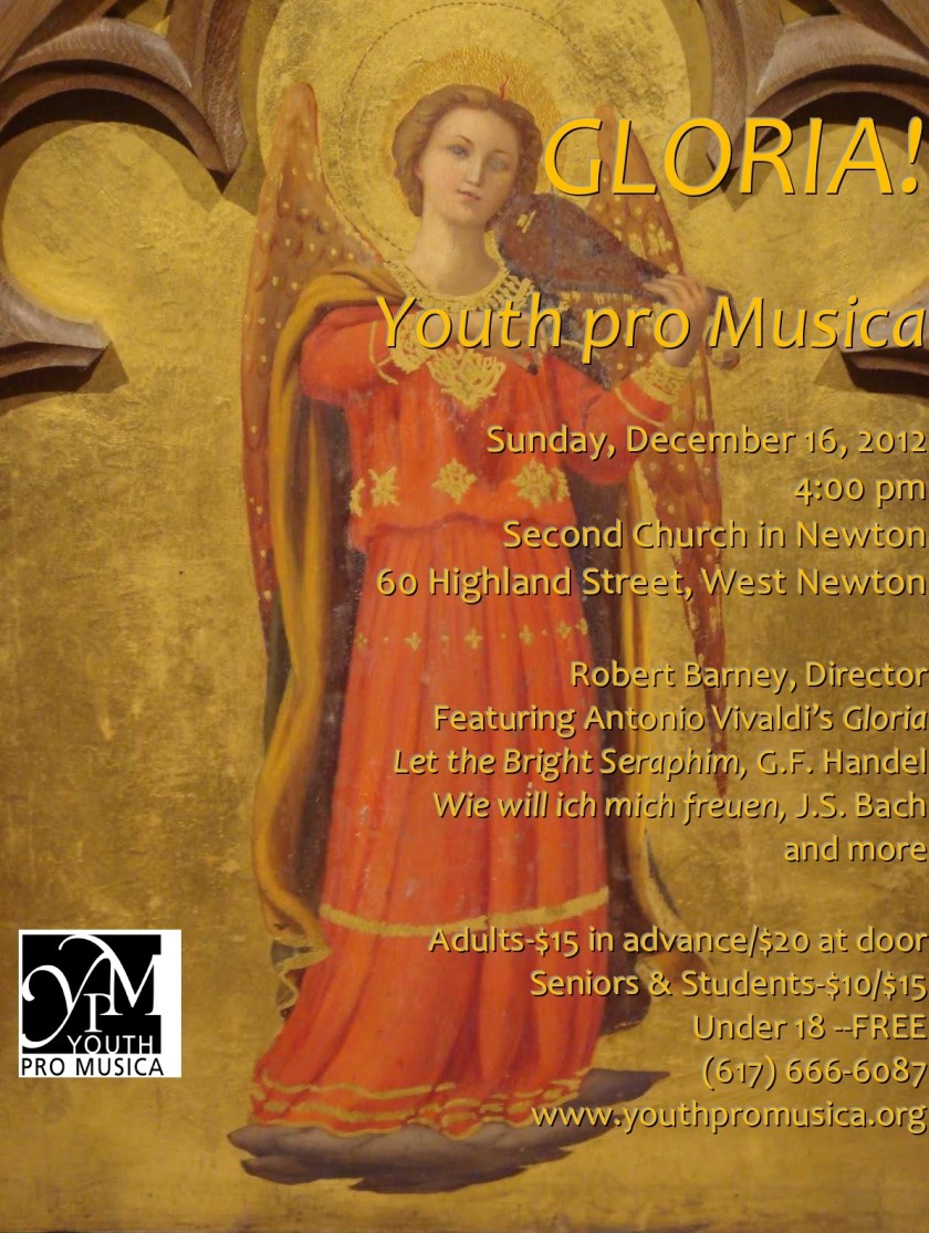 Youth pro Musica - GLORIA! - December 16th 2012 4:00pm