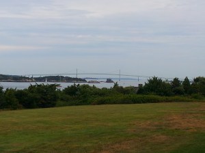 The Newport Bridge connects Newport to Jamestown in RI. 
