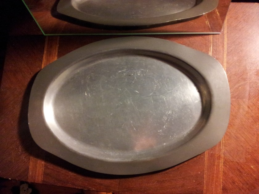 Pewter platter.