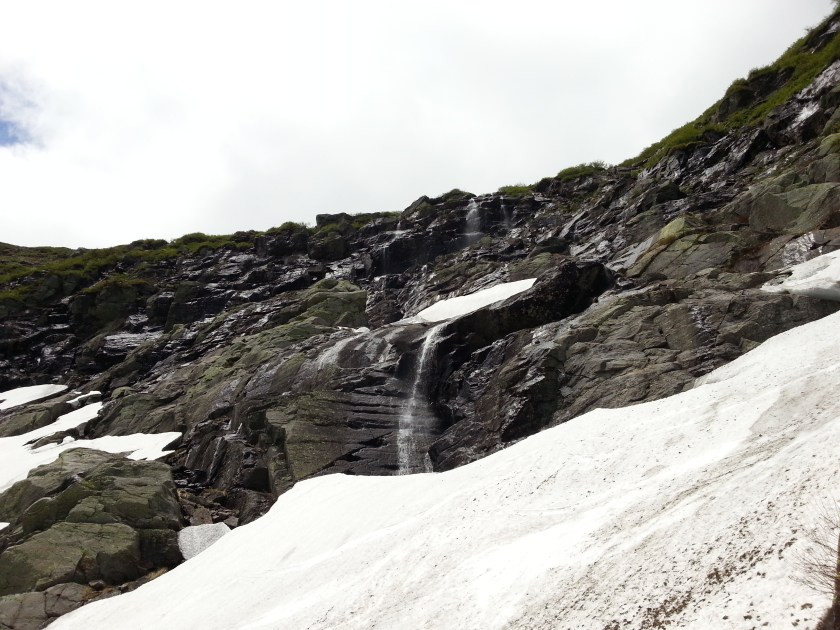 The snow is melting but it's still there.  