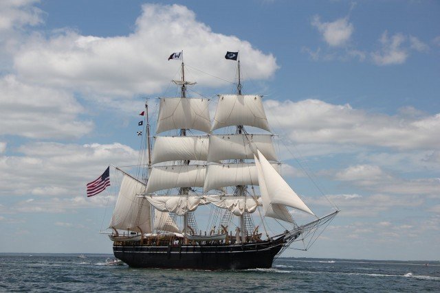 Few things on the water are this impressive. The oldest commercial sailing vessel afloat, and the second oldest American vessel afloat (Old Ironsides is first).