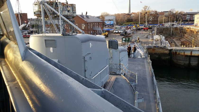 The view of the foc'sle from the starboard wing of the bridge.