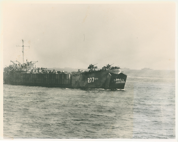 See those antiaircraft guns?  Uncle John was in charge of those, I think.  