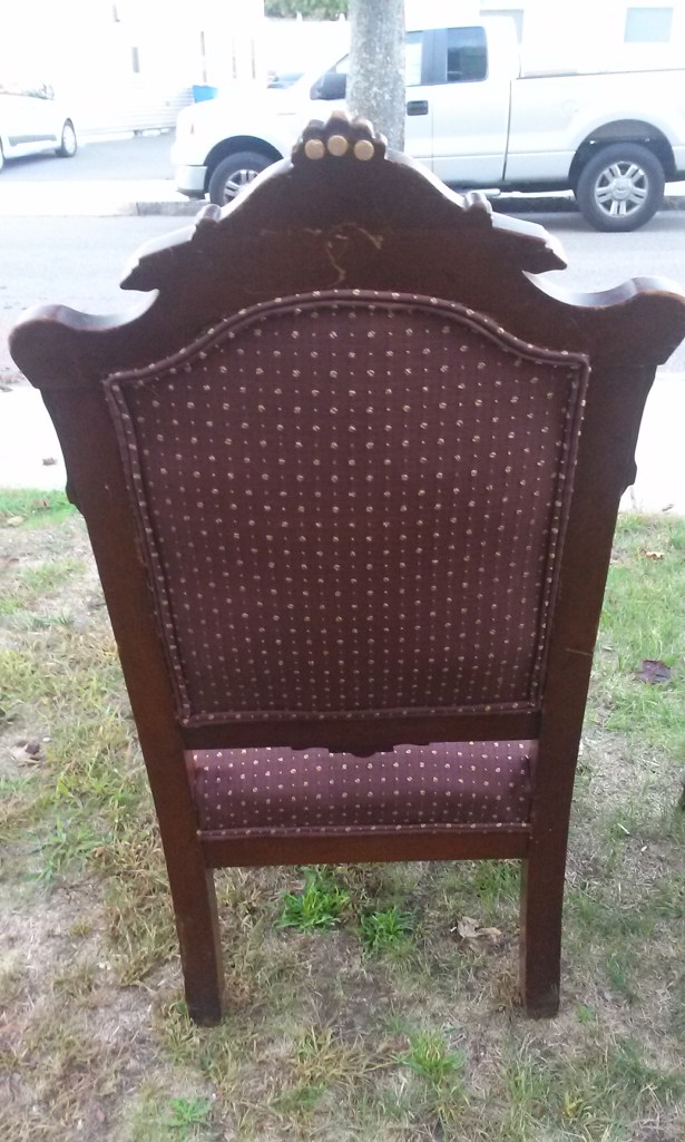 Back view of the "big chair" or "the throne".