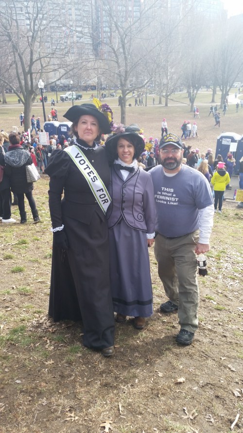 We saw these two women dressed as suffragettes, and I just had to get a picture with them. LOVED it. 