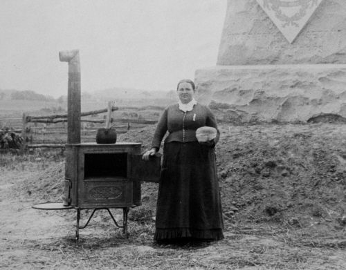 Josephine MIller with stove